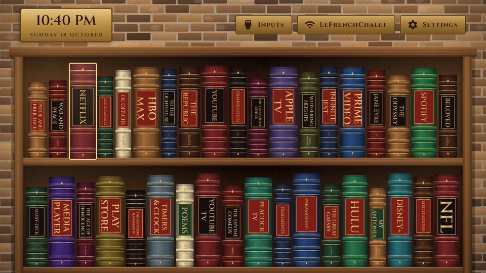 Before and after on Library bookshelf, apps as books
