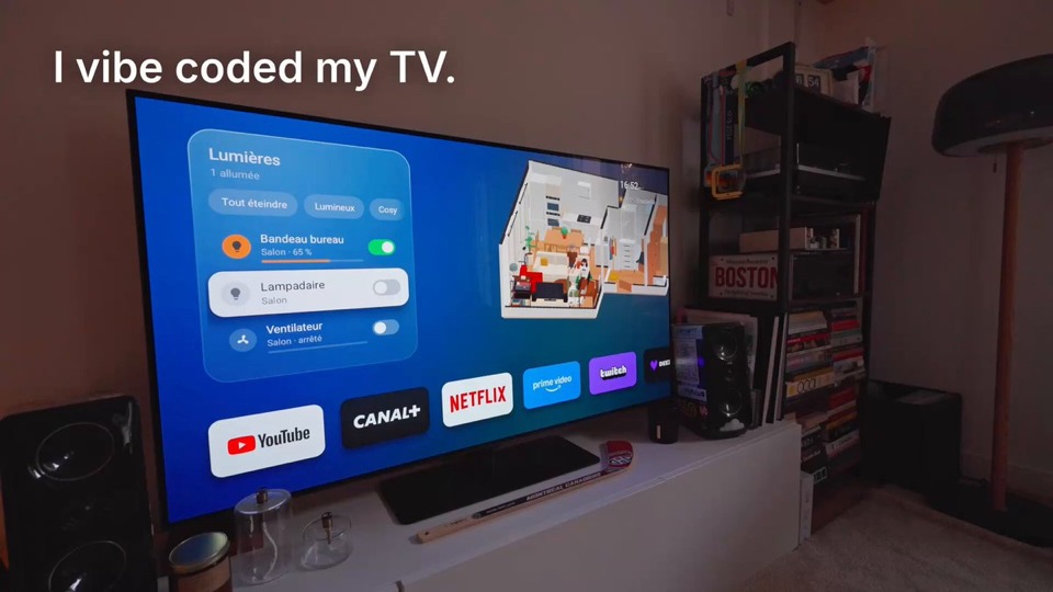 Before and after on Own TV OS, 3D model