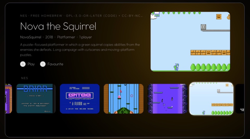 Before and after on NES games on the home screen